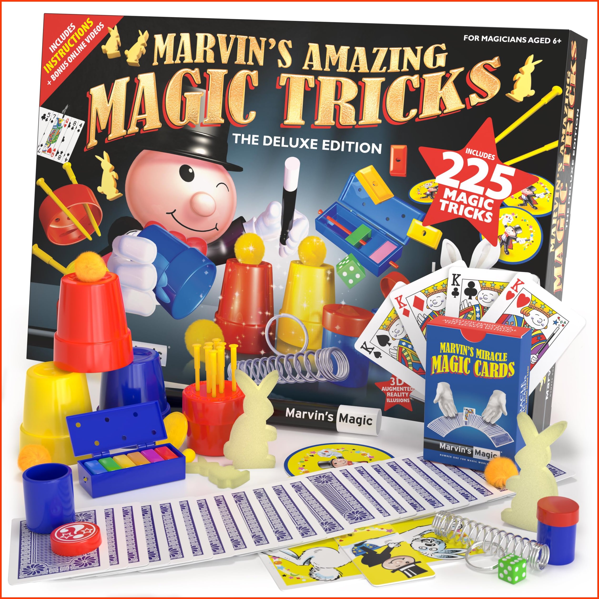 並行輸入品Marvins Magic - 225 Amazing Magic Tricks for Children - Magic Kit - Kids Magic Set - Magic Kit for Kids Inclu