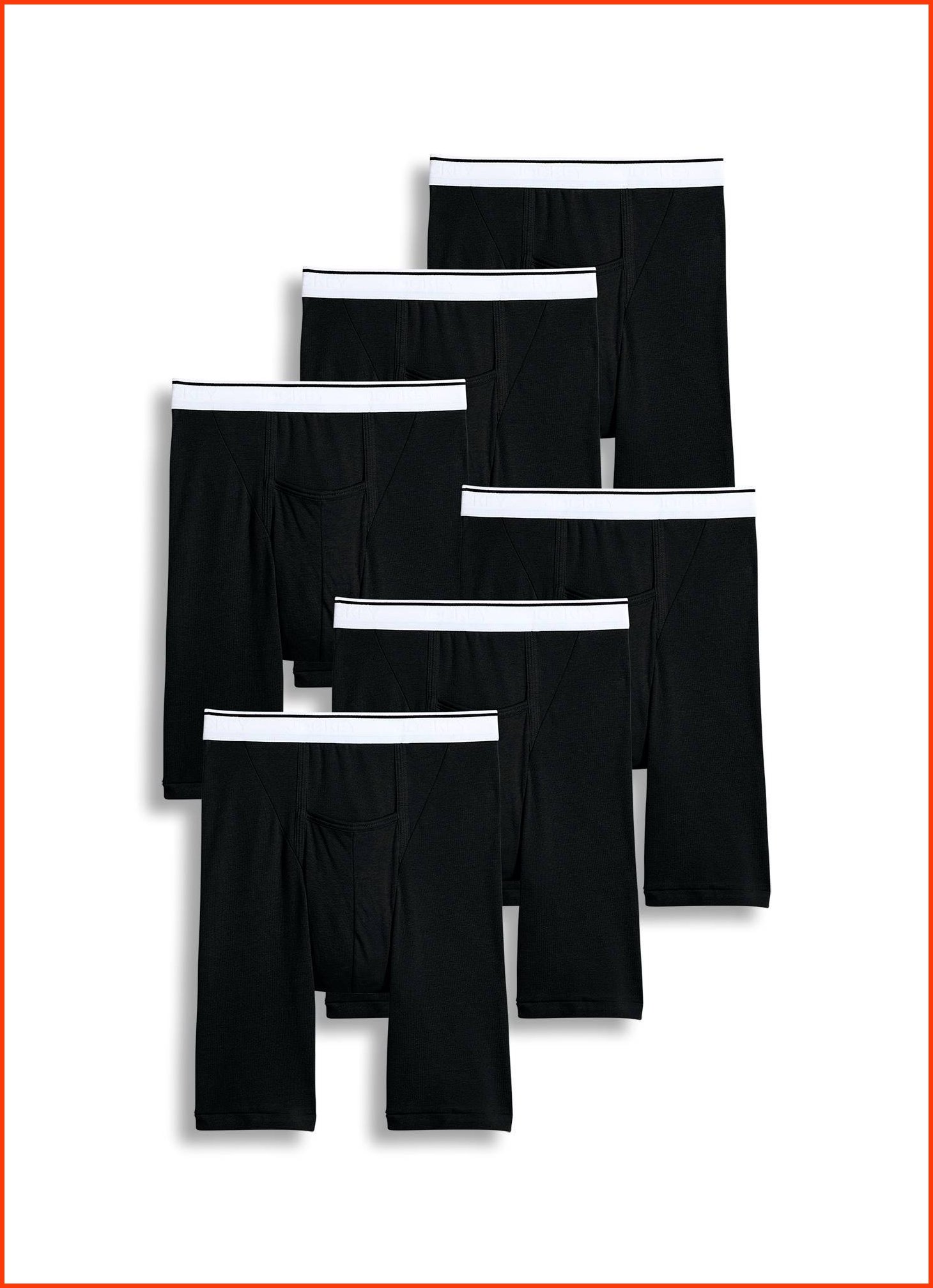 並行輸入品Jockey Mens Underwear Pouch 10 Midway Brief - 6 Pack Black 4XL