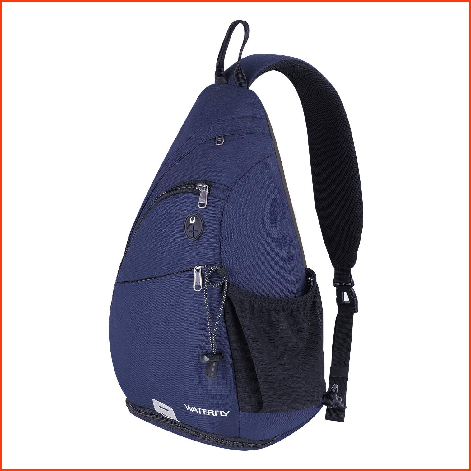 並行輸入品WATERFLY Sling Bag Crossbody Backpack Over Shoulder Daypack Casual Cross Chest Side Pack Large Blue
