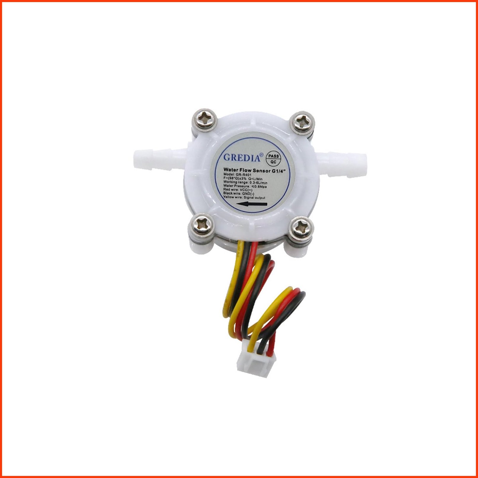 並行輸入品GREDIA 14 Water Flow Sensor Food-Grade Switch Hall Effect Flowmeter Fluid Meter Counter Connect Hosepipe 0.5