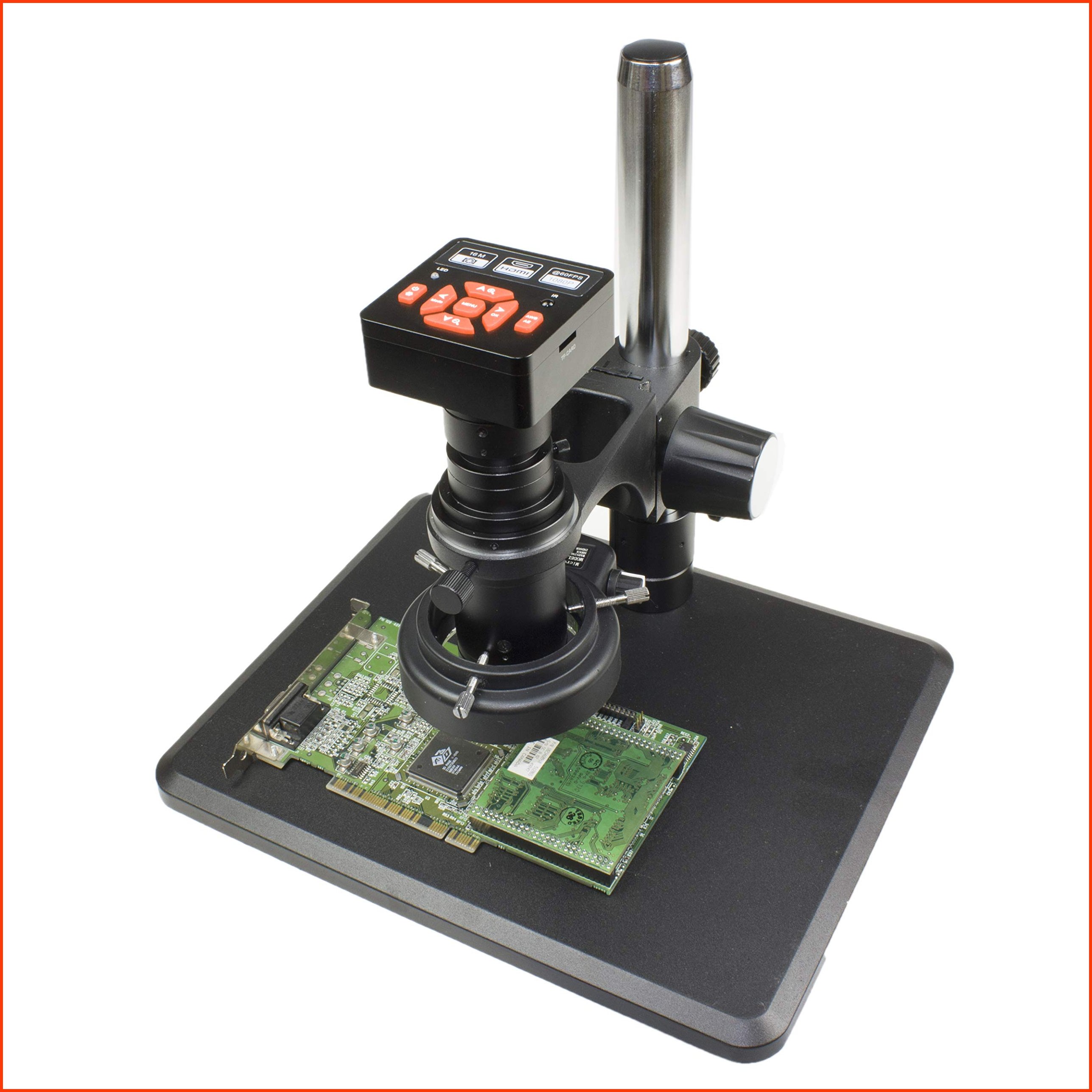 並行輸入品Vision Scientific VS-12-5607NS-IFR09 Monocular Zoom Industrial Inspection Microscope W 16MP HDMIUSB Digital C