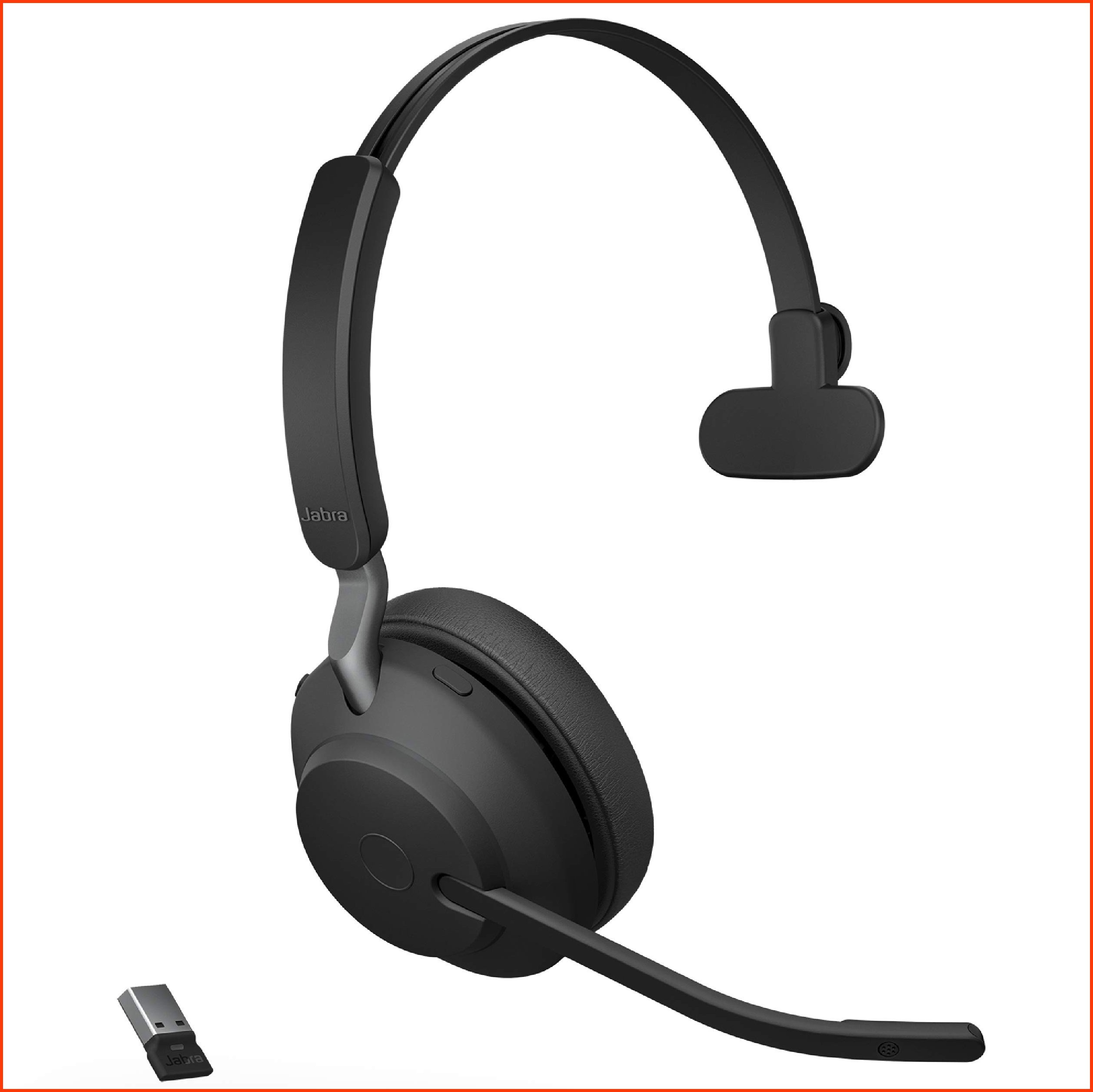 並行輸入品Jabra Evolve2 65 MS Wireless Headset with Link380a Mono Black Wireless Bluetooth Headset for Calls and M