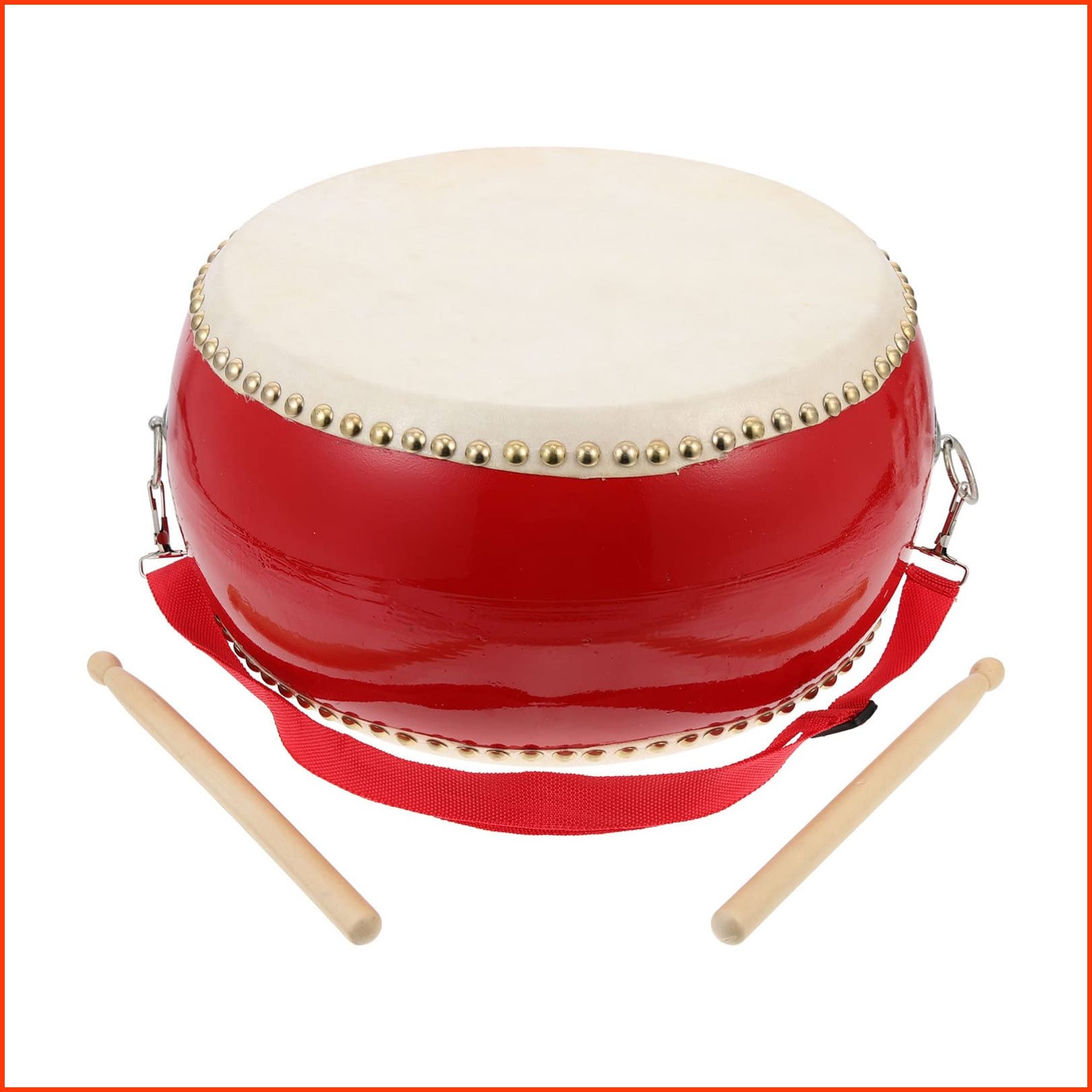 並行輸入品Tambourine Chinese Drum Drum 1 Set of Wooden Children Percussion Drums Cowhide Drum for Kids Music Education U