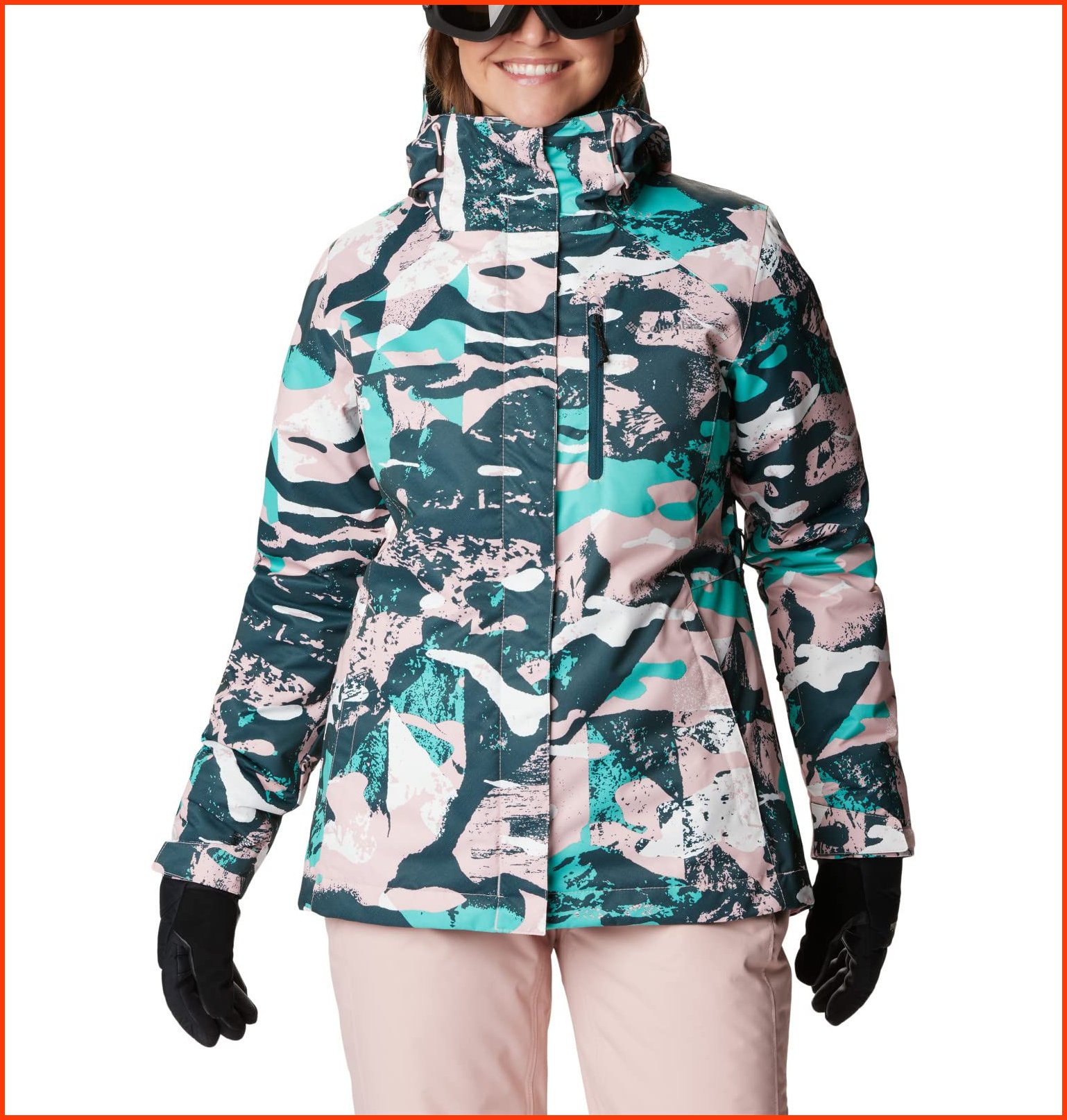 並行輸入品Columbia Womens Whirlibird IV Interchange Jacket Dusty Pink Geoglacial Print XX-Large