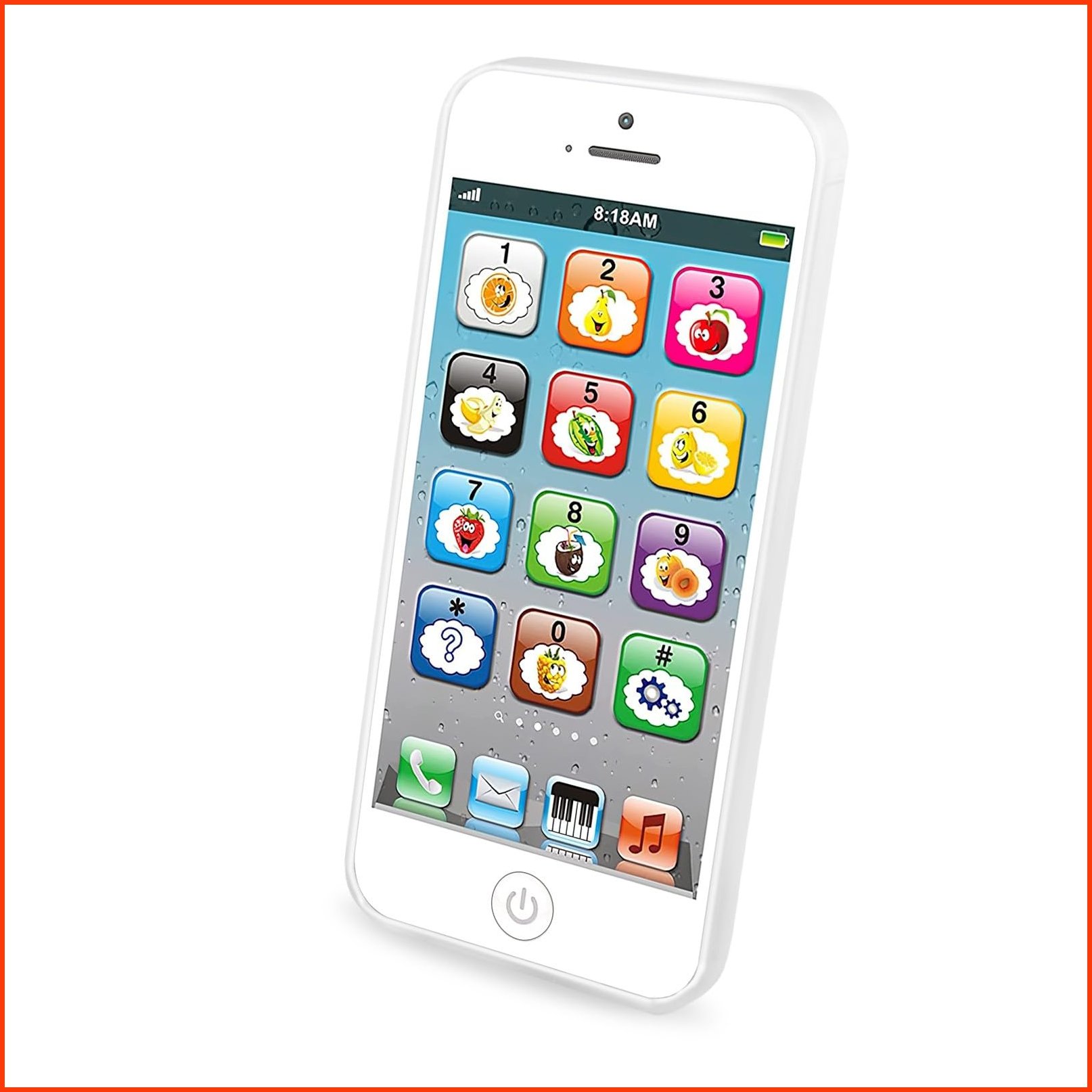 並行輸入品Wolmund Toy Learning Play Cell Phone with 8 Functions and Dazzling Lights Interactive Toy for Toddler Baby Kid