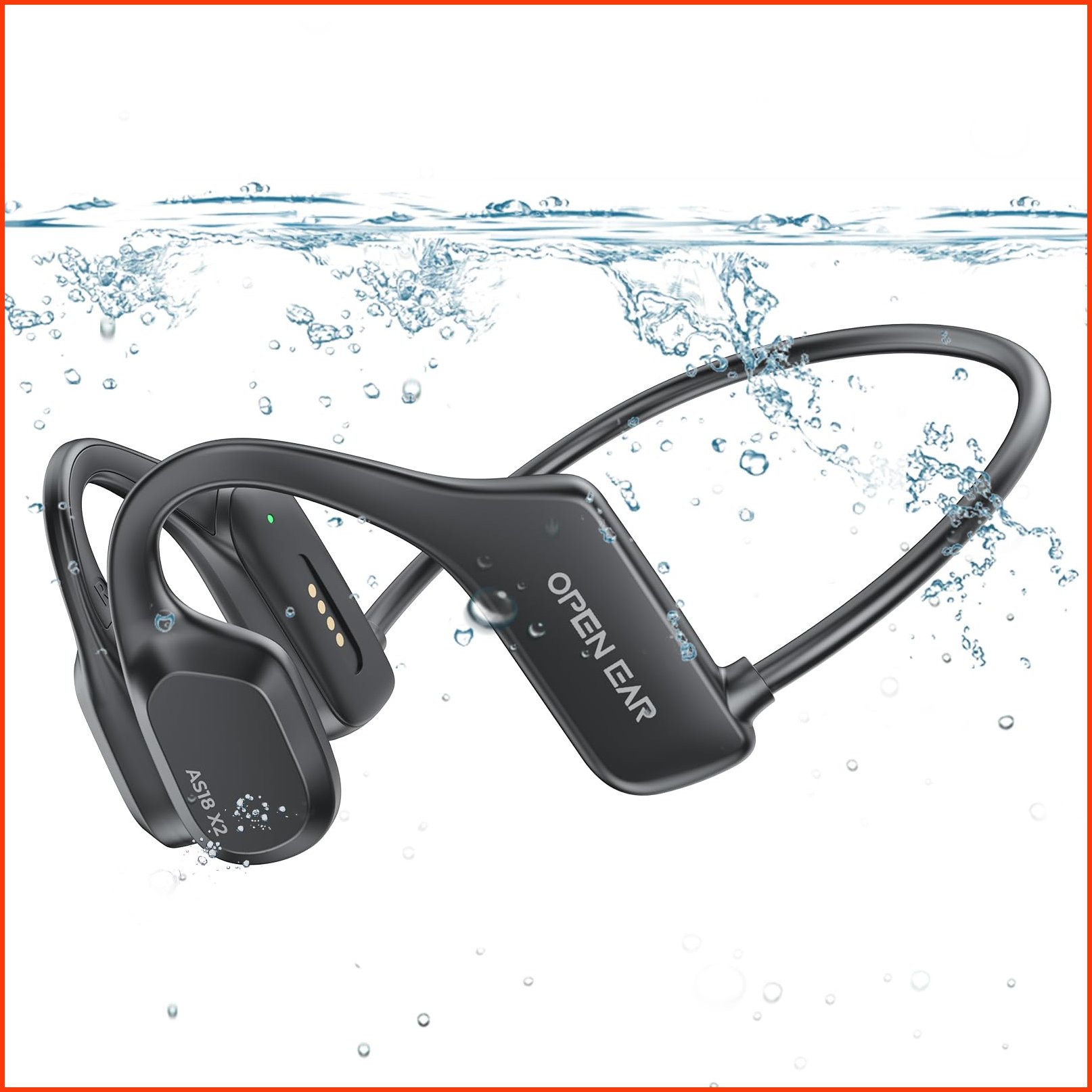並行輸入品Hyyeosd Bone Conduction Headphones Bluetooth Earbuds Wireless Headphones Swimming Headphones Built-in 16GB Op