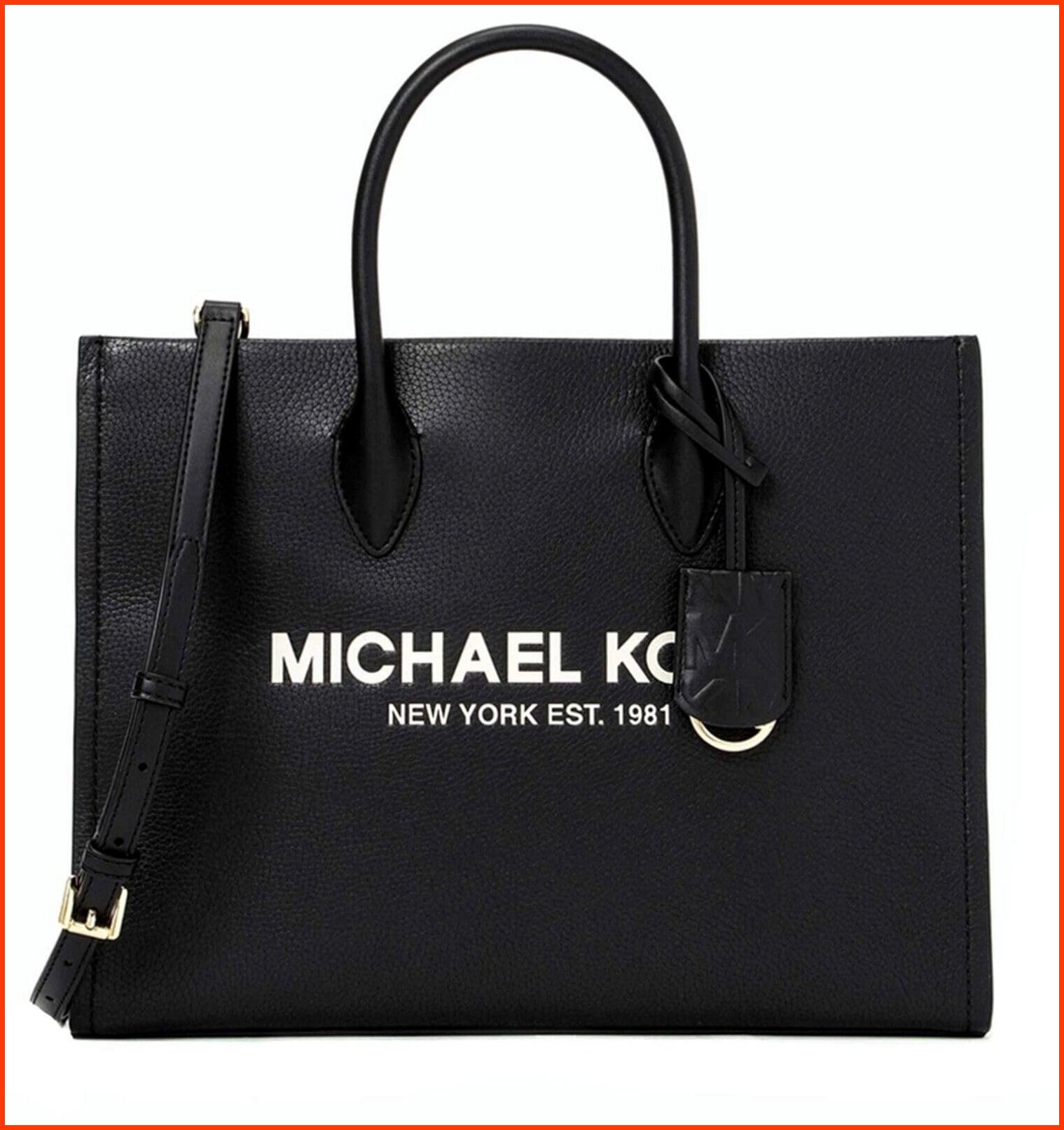 並行輸入品Michael Kors Mirella Medium Tote Bag BlackWhite Multi