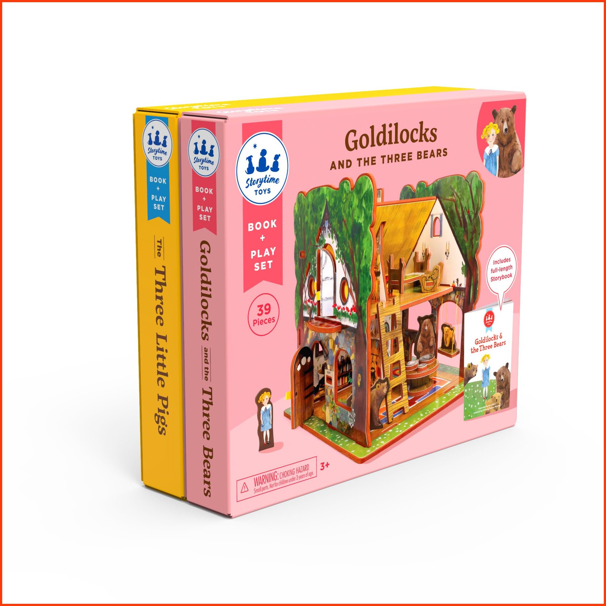 並行輸入品Storytime Toys Fairytale Adventure 3D Puzzle - Book and Toy Set - 3 in 1 - Book Build and Play Preschool