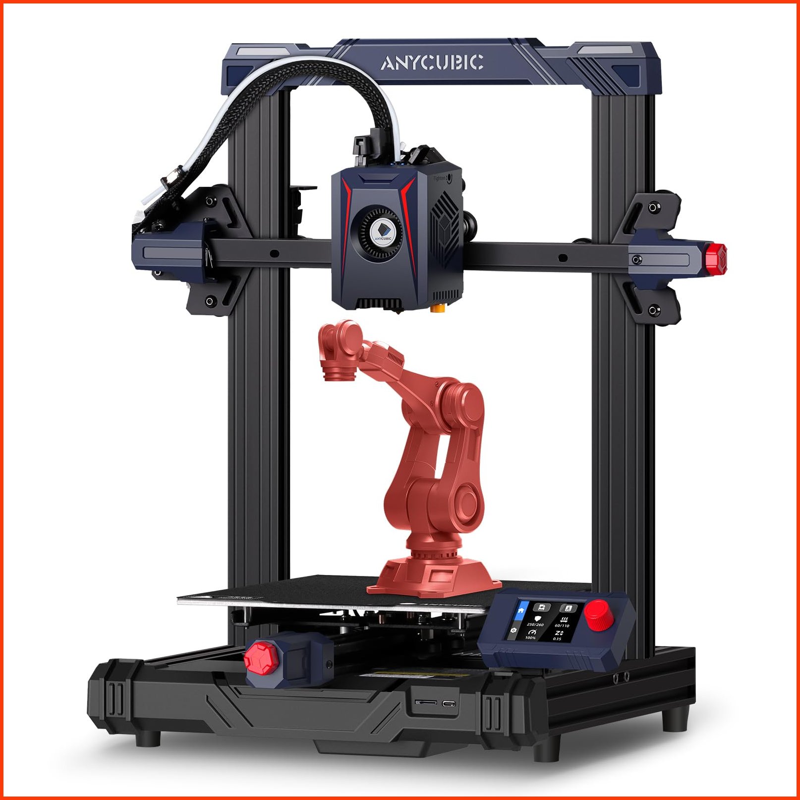 並行輸入品Anycubic Kobra 2 Neo 3D Printer Quick Start Machine for Beginners 250mms Faster Printing Speed with Auto Lev