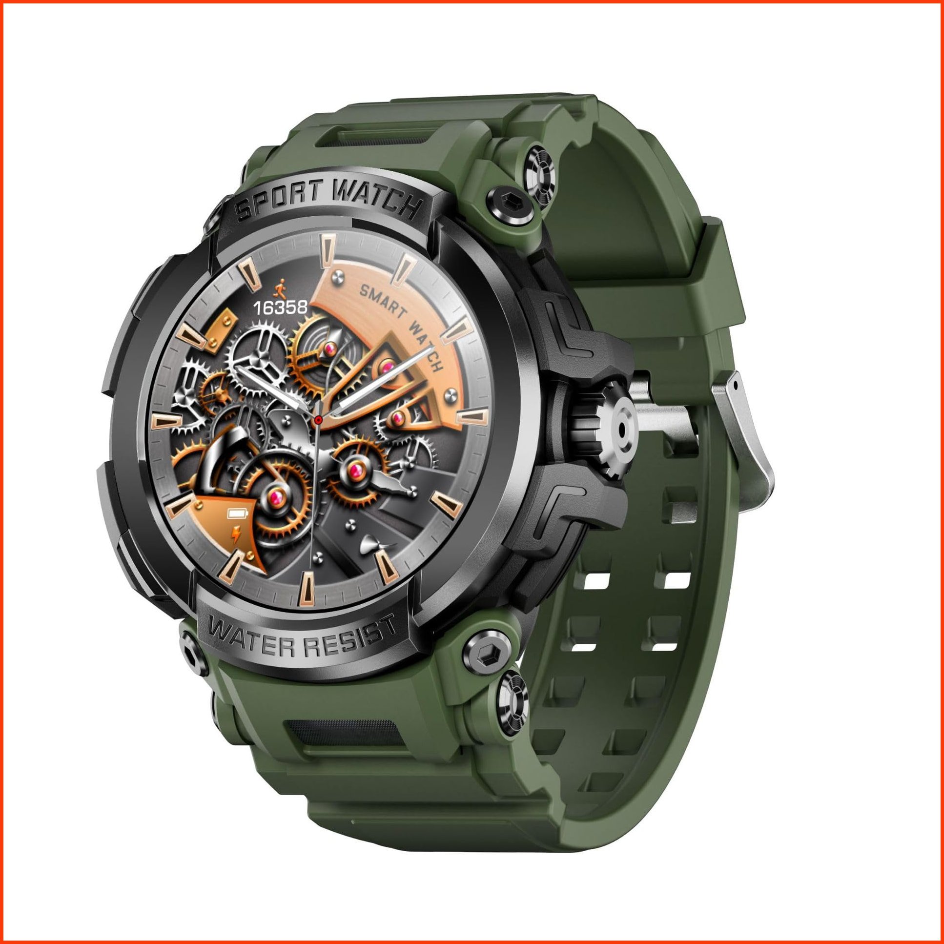 並行輸入品Smart Watch for Men AnswerDail Call 600mAh 10 Days Battery Life Waterproof Smart Sport Military Watches Rugg